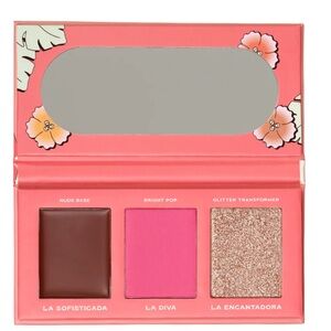 Alamar Viva Las Cheeks Cheek Palette Dark/Rich base, blush & glitter transformer